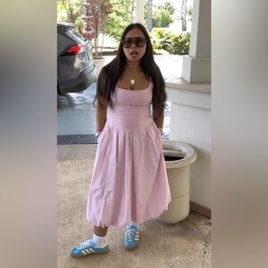 Abercrombie & Fitch Pink Bubble Hem Dress SZ Small